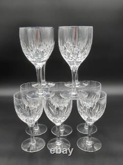 Set of 10 Vintage Stuart England Crystal Wine Sherry Goblets 5 3/4 Kent Pattern