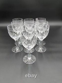 Set of 10 Vintage Stuart England Crystal Wine Sherry Goblets 5 3/4 Kent Pattern