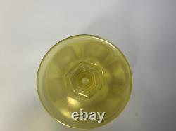 Set of 11 Vintage Cristal d'Arques Folies Rambouillet Yellow Wine Glasses