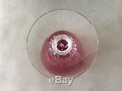 Set of 11 Vintage Morgantown Crystal GOLF BALL Ruby Sherry Wine Glass 4 3/4