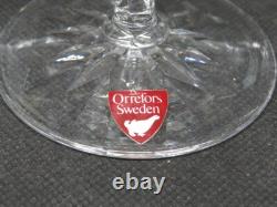 Set of 11 Vintage Orrefors Teardrop Crystal Wine Glasses 6 Signed