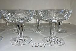 Set of 11 Vintage Waterford Crystal LISMORE Champagne Wine Sherbet Glasses