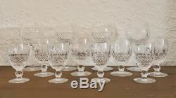 Set of 12X VINTAGE WATERFORD Irish Crystal COLLEEN Wine & Water glasses
