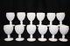 Set of 12 Vintage FENTON Hobnail White Milk Glass 4 Wine Glasses MINT