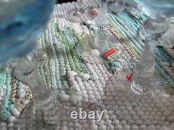 Set of 12 vtg Fostoria Navarre Azure Claret Wine Glasses 7 5/8tall