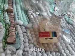 Set of 12 vtg Fostoria Navarre Azure Claret Wine Glasses 7 5/8tall