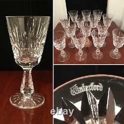 Set of 14 True Vtg WATERFORD CRYSTAL Kylemore 6-inch Claret Sherry Wine Glasses