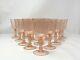 Set of 15 Rosaline Pink Blush French Arcoroc Swirl Vintage Wine Glasses Lot
