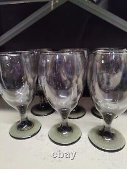 Set of 15 Vintage Classic Smoke Large Wine Glass Goblets