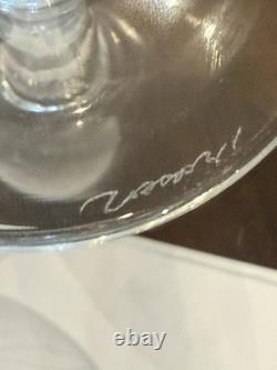 Set of 15 Vintage KUSAK 24% Lead Crystal 8 Etched Grape Wine glasses Goblets