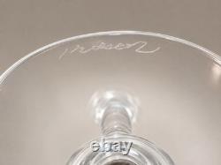 Set of 15 Vintage KUSAK 24% Lead Crystal 8 Etched Grape Wine glasses Goblets