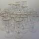 Set of 18 Fostoria Crystal Wine Glasses with Gold Rim Vintage Mid Century