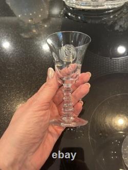 Set of 20 Vintage Etched Vintage Fostoria cocktail and desert wine glasses