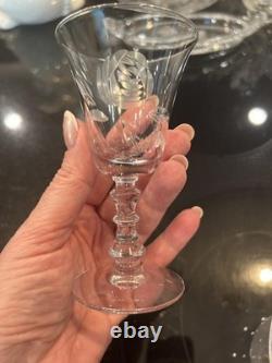 Set of 20 Vintage Etched Vintage Fostoria cocktail and desert wine glasses