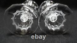 Set of 2 Vintage Enesco Frosted Faceted Unicorn Stem Wine Champagne Coupe Heavy