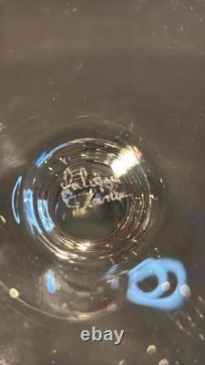 Set of 3 Beautiful Vintage Lalique France Crystal Red Wine Glasses Signed