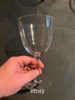 Set of 3 Beautiful Vintage Lalique France Crystal Red Wine Glasses Signed