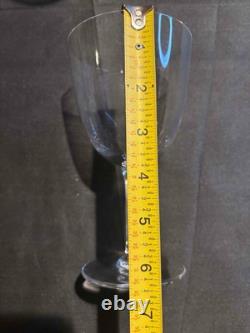 Set of 3 Beautiful Vintage Lalique France Crystal Red Wine Glasses Signed