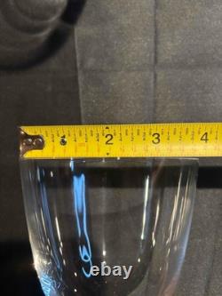 Set of 3 Beautiful Vintage Lalique France Crystal Red Wine Glasses Signed