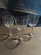 Set of 3 Beautiful Vintage Lalique France Crystal White Wine Glasses Signed