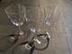 Set of 3 Vintage Lalique France Crystal Wine (Water) Glasses Signed