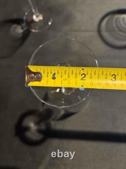 Set of 3 Vintage Lalique France Crystal Wine (Water) Glasses Signed