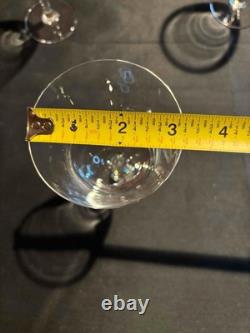 Set of 3 Vintage Lalique France Crystal Wine (Water) Glasses Signed