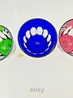 Set of 4 Studio Crafted NACHTMANN ROMER Crystal Multicolor Wine Glasses