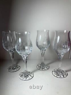 Set of 4 Vintage Franciscan Ondine Claret Wine Glasses 8.5 in