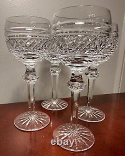 Set of 4 Vintage WATERFORD CRYSTAL Castletown Wine Hocks Goblets/Glasses IRELAND