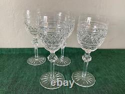 Set of 4 Vintage Waterford Crystal CASTLETOWN White Wine Glasses