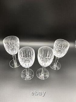 Set of 4 Vintage Waterford Crystal Kildare Claret Wine Goblets Glasses 6.5 /rb