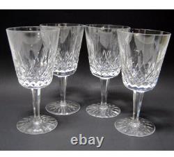 Set of 4 Vintage Waterford Crystal Lismore 6 7/8Water Goblets/Wine Glasses