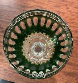 Set of 4 Vintage Wedgwood Waterford Crown Emerald Green Wine Hock Glasses