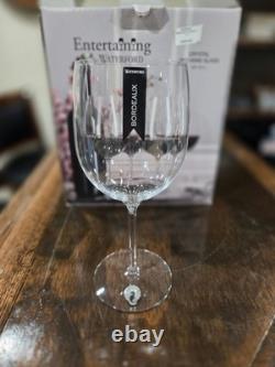 Set of 4 Waterford Vintage Elegance Burgundy Crystal Wine Glasses Bordeaux NIB
