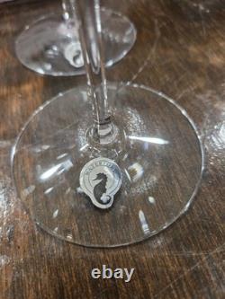 Set of 4 Waterford Vintage Elegance Burgundy Crystal Wine Glasses Bordeaux NIB