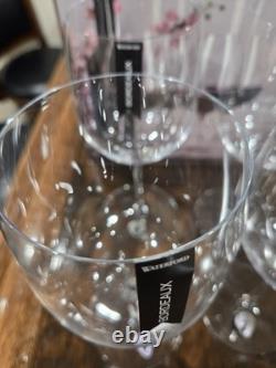 Set of 4 Waterford Vintage Elegance Burgundy Crystal Wine Glasses Bordeaux NIB