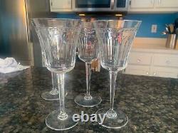 Set of 4 Wedgwood Crystal Jasper Conran Impressions Water Wine Glasses Goblets