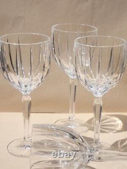 Set of 4 large Marquis by Waterford Omega crystal wine glasses vintage 8.5 tall