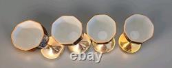 Set of 4 of Vintage Taisho Imari Arita Porcelain Wine Glasses, Japanese Floral