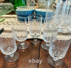 Set of 5 Rosenthal Romance Motif I White Wine Glasses 4-1/2 Tall Pristine
