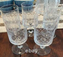 Set of 5 Rosenthal Romance Motif I White Wine Glasses 4-1/2 Tall Pristine