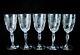 Set of 5 Vintage Tiffin Franciscan Fernwood Cut Crystal Wine Claret Glasses