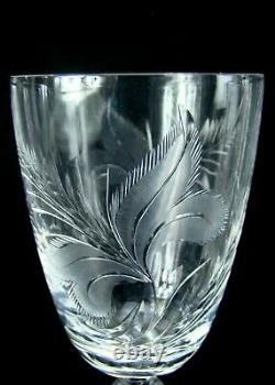 Set of 5 Vintage Tiffin Franciscan Parkwood Cut Crystal Wine Claret Glasses