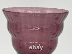 Set of 5 Vintage Utility Glass Works Cambodia Ware Amethyst Water/Wine Glasses