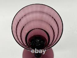 Set of 5 Vintage Utility Glass Works Cambodia Ware Amethyst Water/Wine Glasses