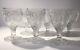 Set of 6 Antique Vintage French Baccarat Glass Red / White Wine Goblets Glasses