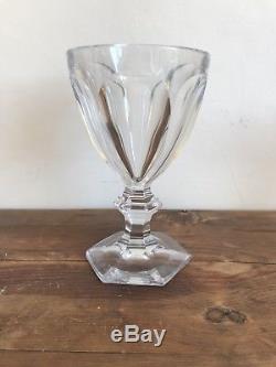 Set of 6 BACCARAT Crystal Vintage HARCOURT Design Red Goblet Wine Glass 6