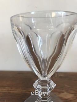 Set of 6 BACCARAT Crystal Vintage HARCOURT Design Red Goblet Wine Glass 6