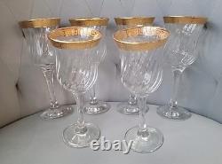 Set of 6 Italian Gold Gilt Greek Key Wine Glass 7 Possibly Fumo T Preziosi